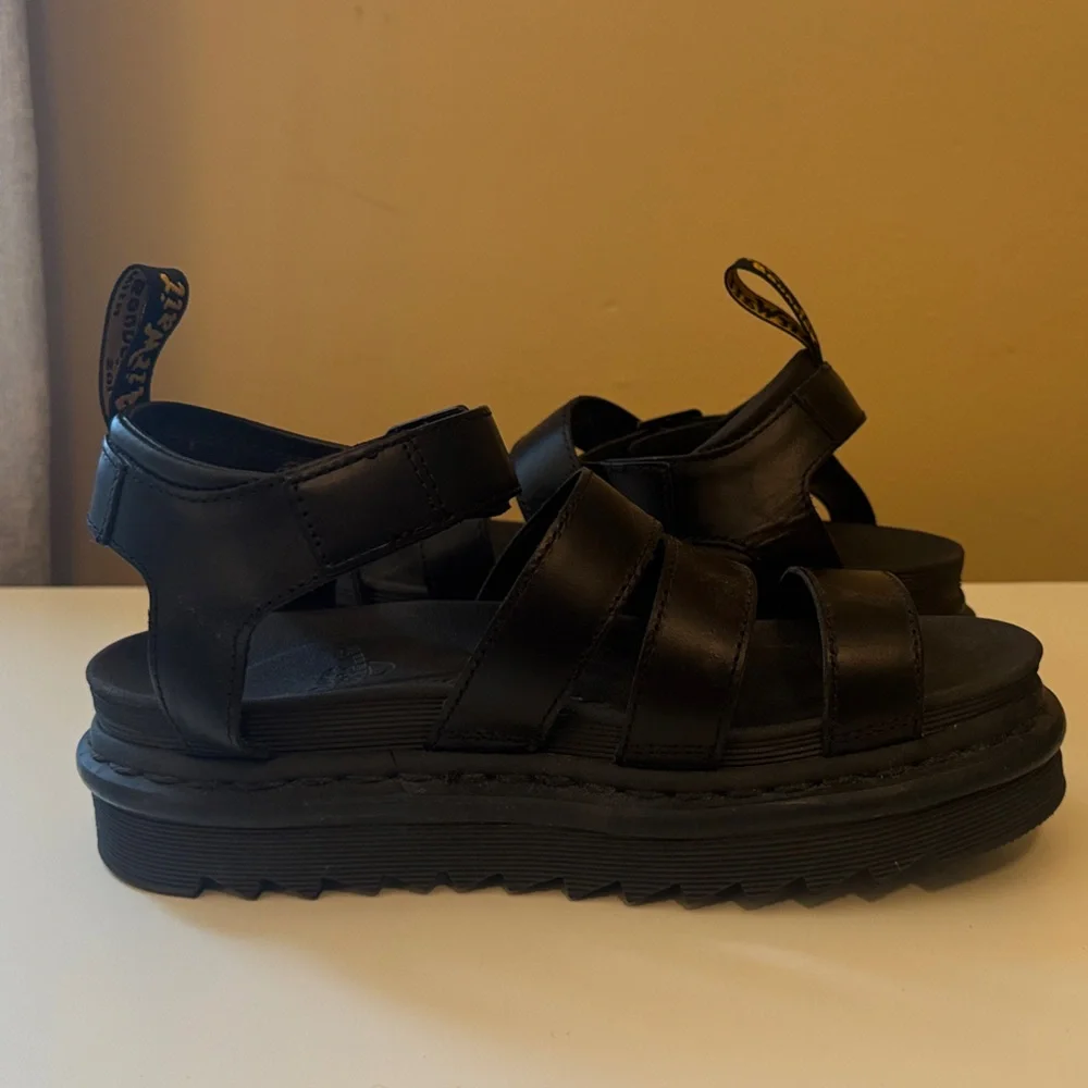 Dr. Martens Black Strappy Platform Sandals - Picture 3 of 4